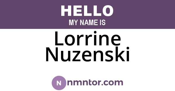 Lorrine Nuzenski