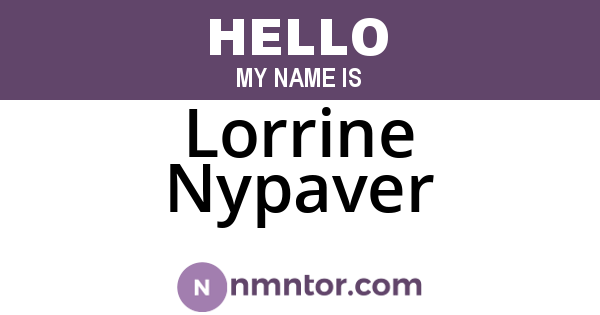 Lorrine Nypaver