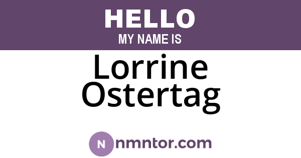 Lorrine Ostertag