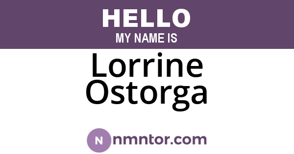 Lorrine Ostorga