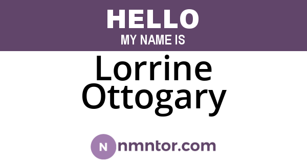 Lorrine Ottogary