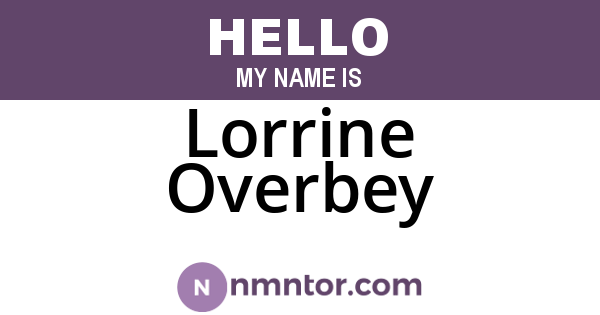 Lorrine Overbey