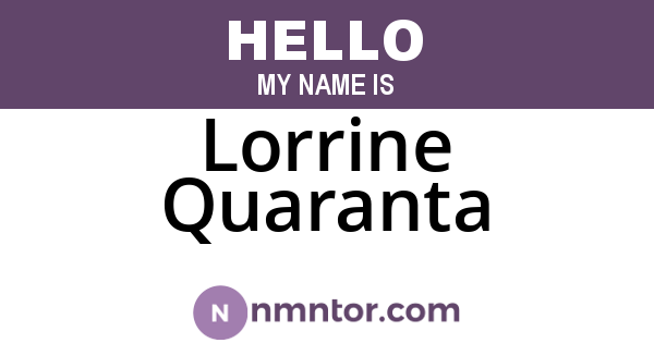 Lorrine Quaranta