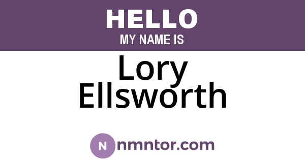 Lory Ellsworth