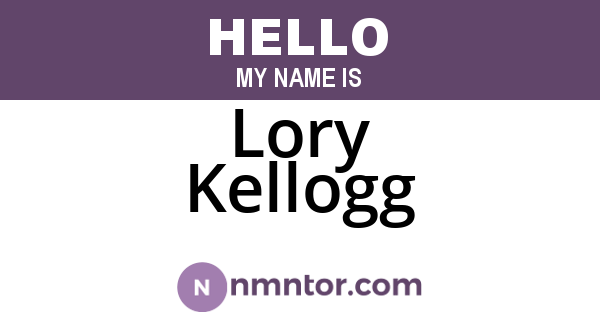 Lory Kellogg