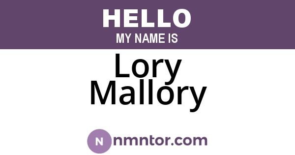 Lory Mallory