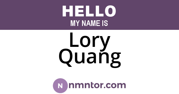 Lory Quang