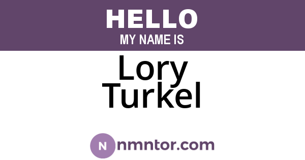 Lory Turkel