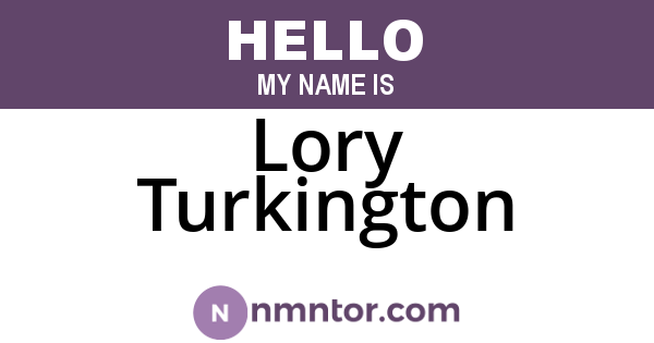 Lory Turkington