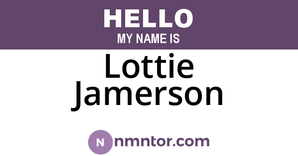 Lottie Jamerson