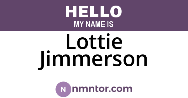 Lottie Jimmerson