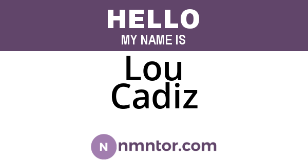 Lou Cadiz