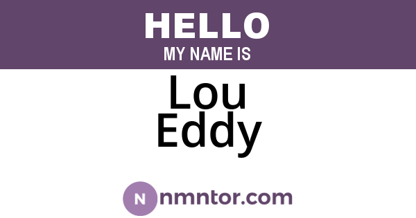 Lou Eddy