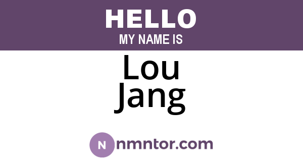 Lou Jang