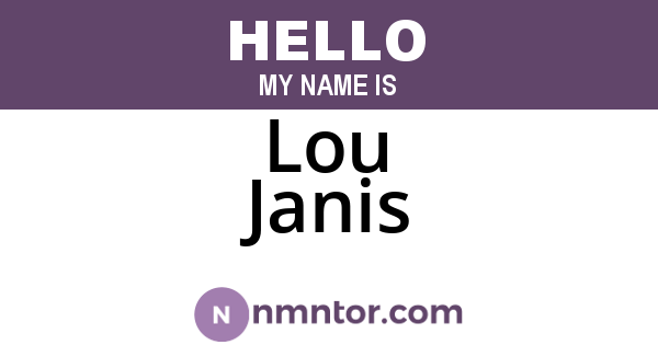 Lou Janis
