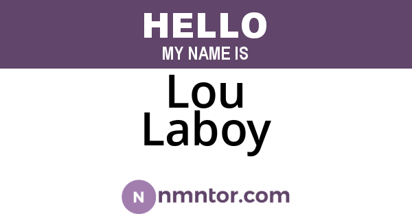 Lou Laboy