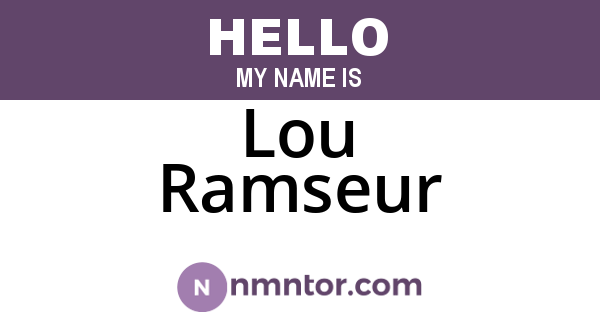 Lou Ramseur