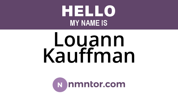 Louann Kauffman