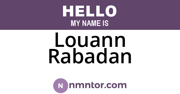 Louann Rabadan