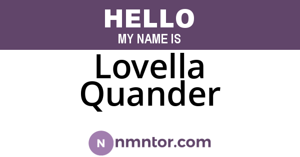 Lovella Quander