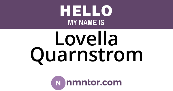 Lovella Quarnstrom