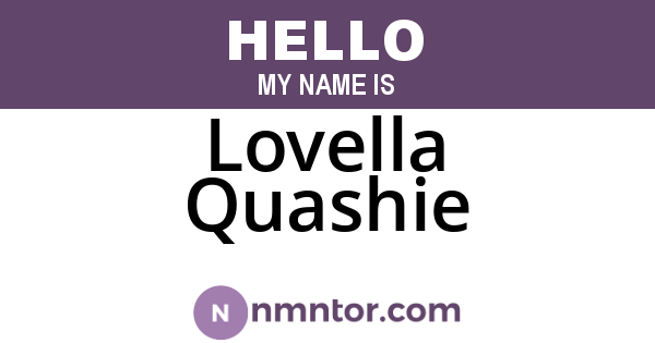 Lovella Quashie