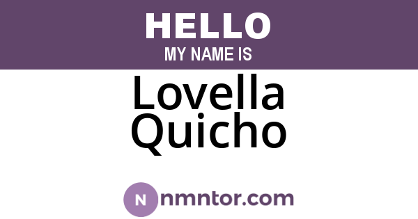 Lovella Quicho