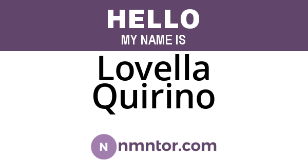 Lovella Quirino