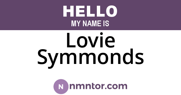 Lovie Symmonds