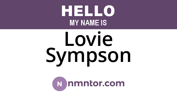 Lovie Sympson