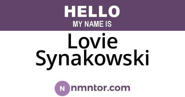 Lovie Synakowski