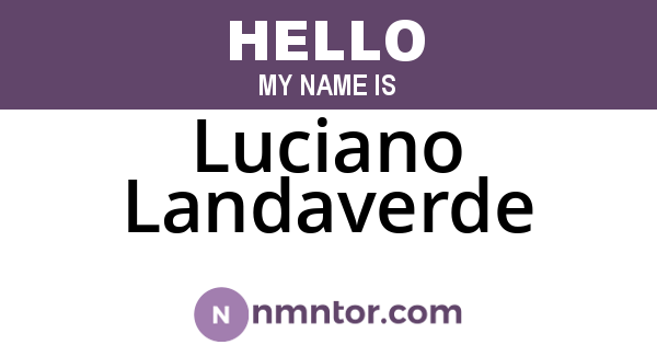 Luciano Landaverde