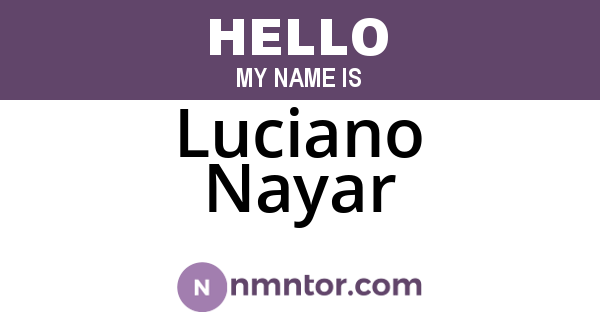 Luciano Nayar