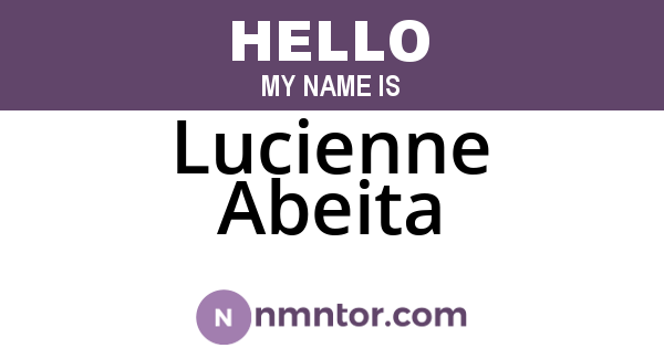 Lucienne Abeita