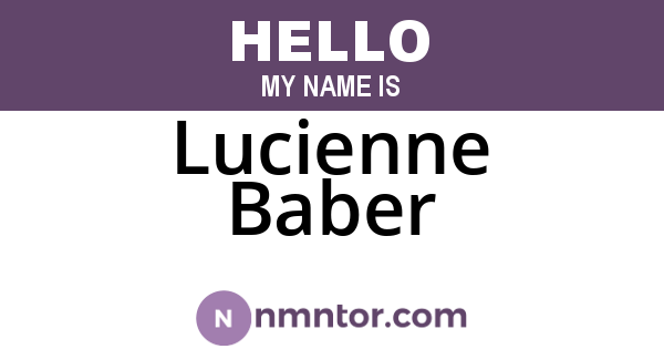 Lucienne Baber