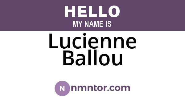 Lucienne Ballou