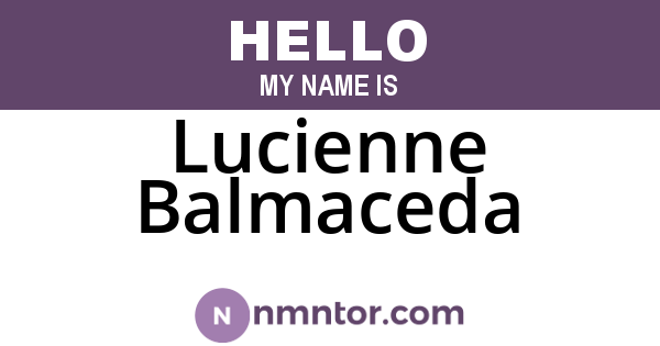 Lucienne Balmaceda