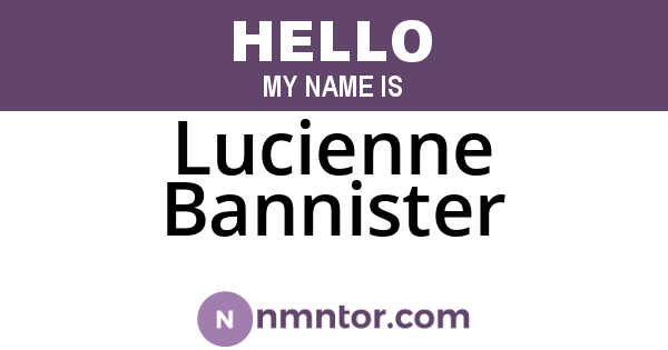 Lucienne Bannister
