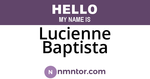 Lucienne Baptista