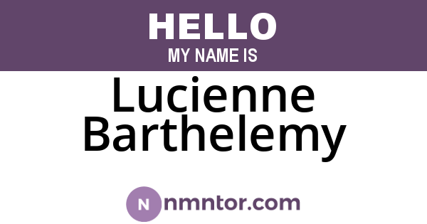 Lucienne Barthelemy
