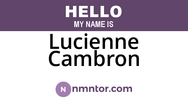 Lucienne Cambron