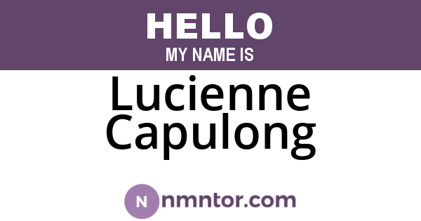 Lucienne Capulong