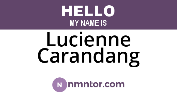 Lucienne Carandang