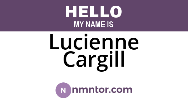 Lucienne Cargill