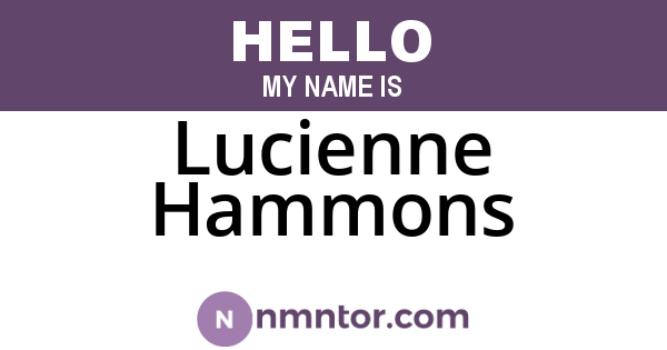 Lucienne Hammons