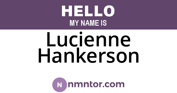 Lucienne Hankerson