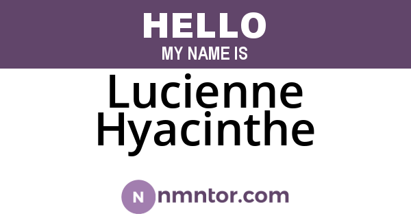 Lucienne Hyacinthe