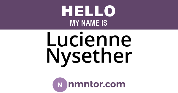 Lucienne Nysether