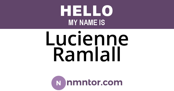Lucienne Ramlall