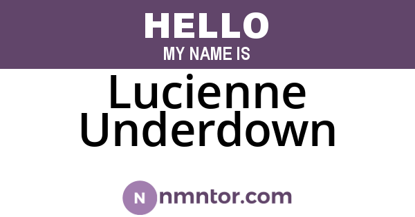 Lucienne Underdown